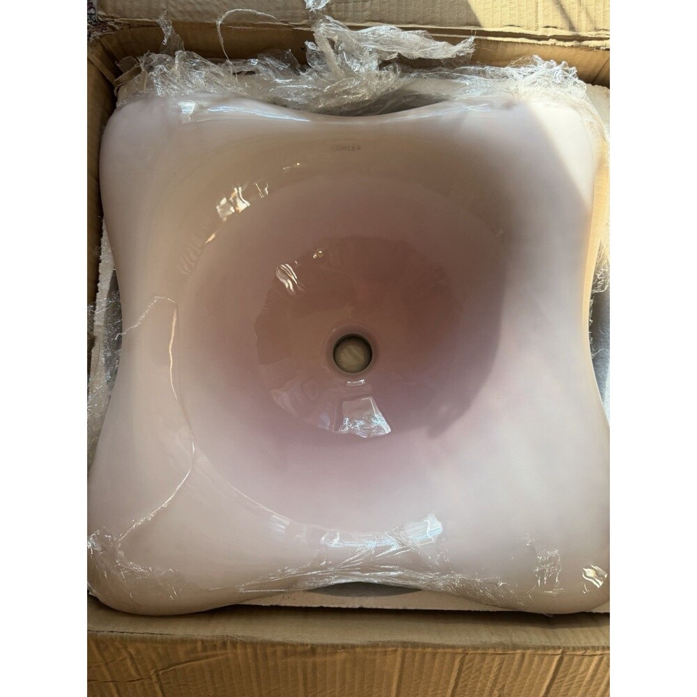 RARE Vtg NEW KOHLER“Dolce Vita” 18” VESSEL SINK/Cast Iron and Enamel-Ombré Pink